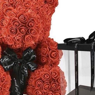 Red Foam rose bear - Main Image